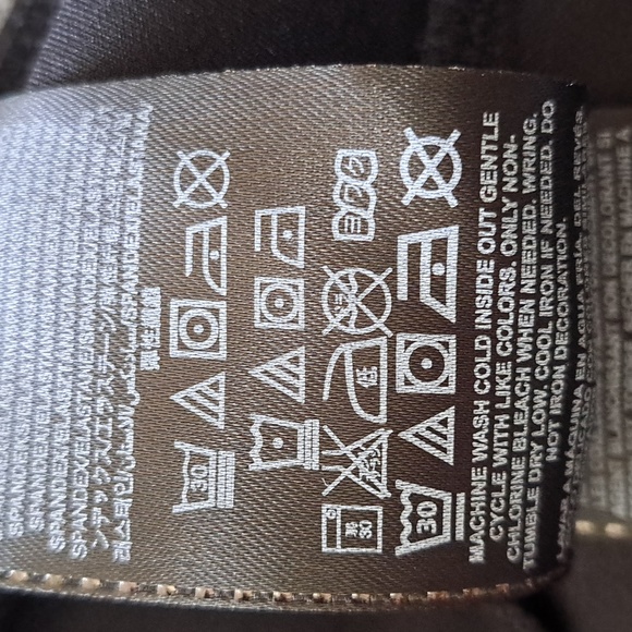 Guess One Shoulder Black/Black Peplum Top - Picture 7 of 7